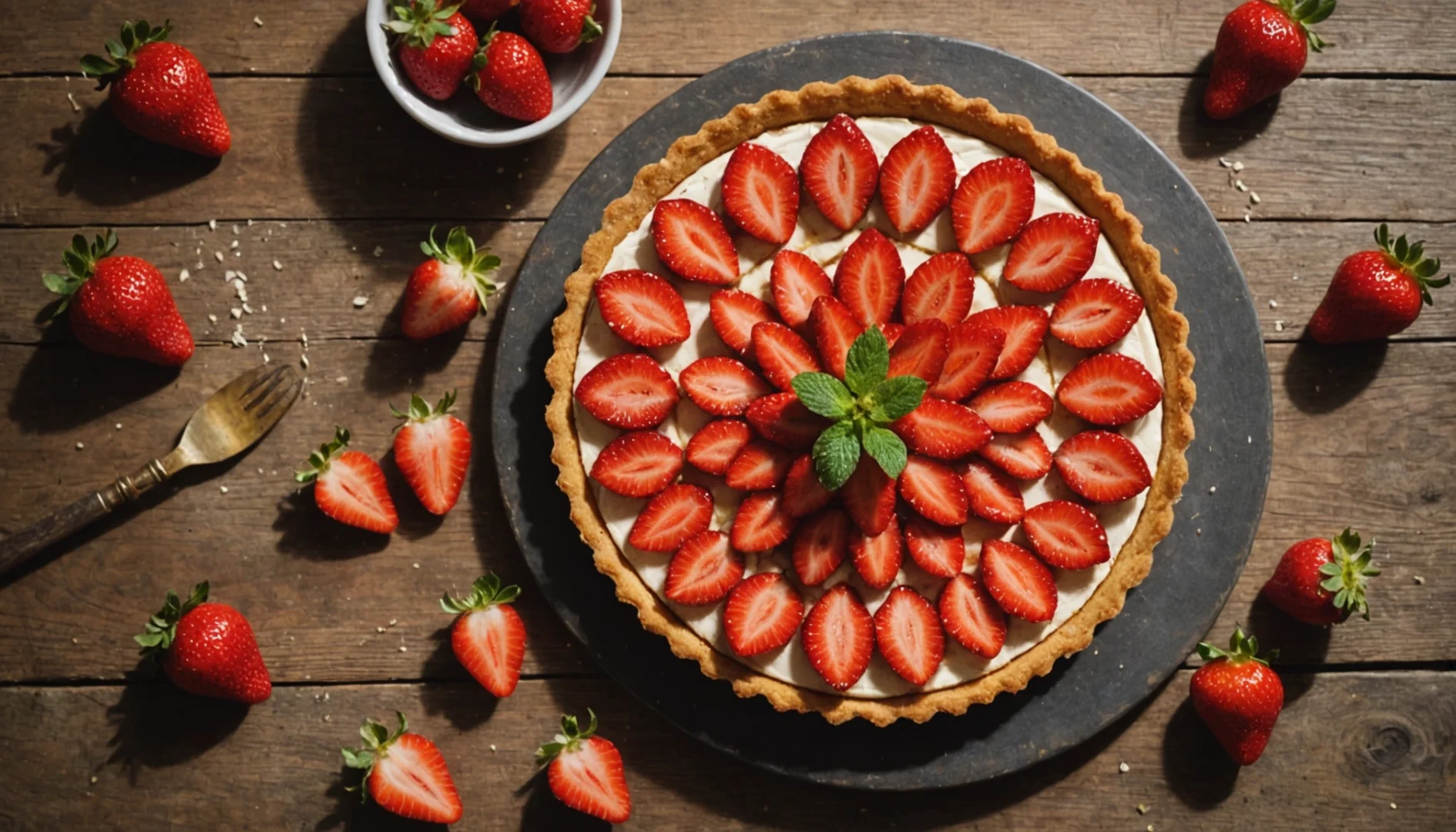 Tarte aux fraises sur sablé breton : une alliance gourmande