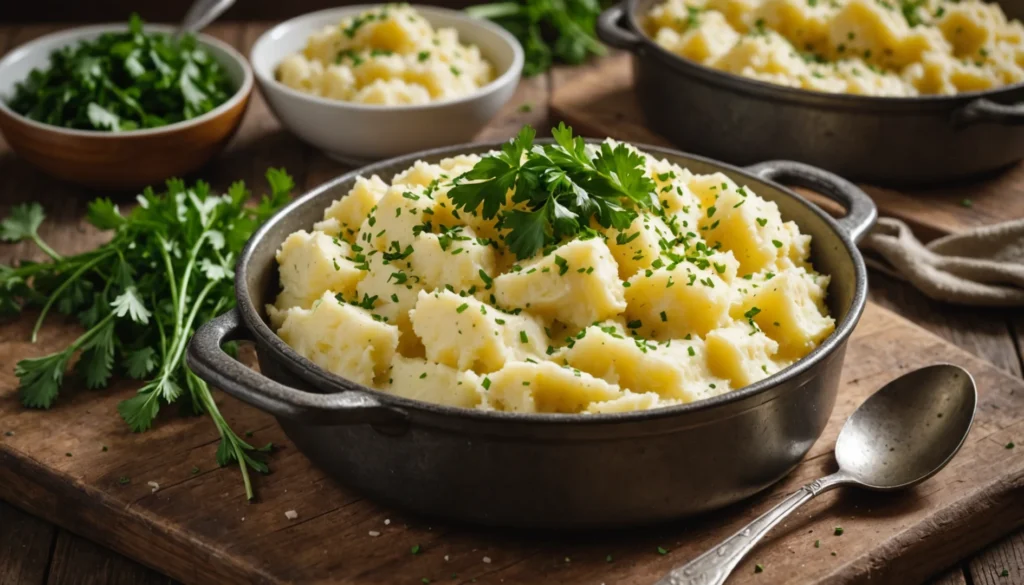 écrasé de pommes de terre au four