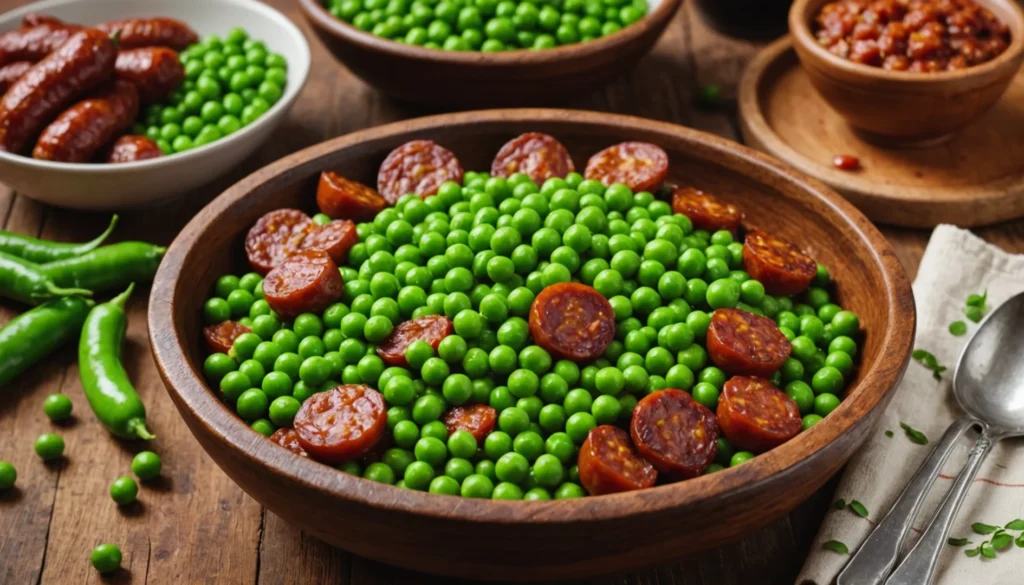 petits pois au chorizo